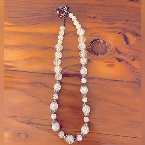 Clear/White Beaded Necklace